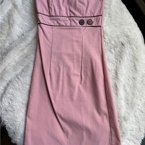 Rose Pink Strapless Dress